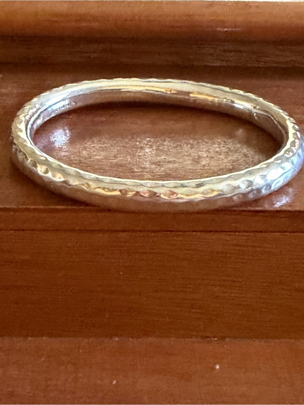 Hammered Silver Women's Stackable Bracelet